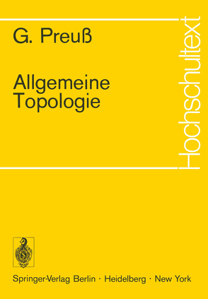 Allgemeine Topologie von Preuss,  G.