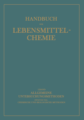 Allgemeine Untersuchungsmethoden von Bömer,  A, Juckenack,  A., Tillmans,  J.