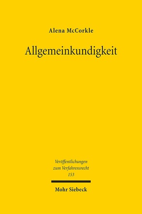 Allgemeinkundigkeit von McCorkle,  Alena