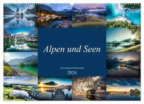 Alpen und Seen (Wandkalender 2024 DIN A2 quer), CALVENDO Monatskalender von Fischer,  Janina