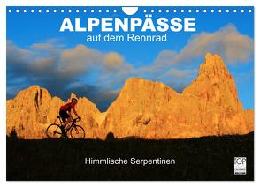 Alpenpässe auf dem Rennrad „Himmlische Serpentinen“ (Wandkalender 2024 DIN A4 quer), CALVENDO Monatskalender von Rotter,  Matthias