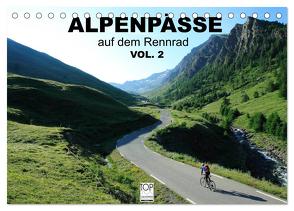 Alpenpässe auf dem Rennrad Vol. 2 (Tischkalender 2024 DIN A5 quer), CALVENDO Monatskalender von Rotter,  Matthias