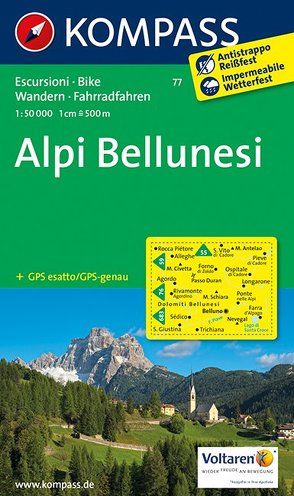 KOMPASS Wanderkarte Alpi Bellunesi von KOMPASS-Karten GmbH