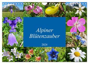 Alpiner Blütenzauber (Wandkalender 2024 DIN A4 quer), CALVENDO Monatskalender von Bucher,  Leo