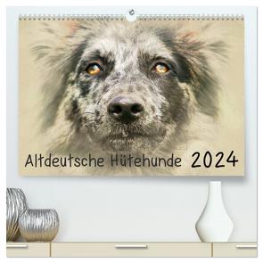 Altdeutsche Hütehunde 2024 (hochwertiger Premium Wandkalender 2024 DIN A2 quer), Kunstdruck in Hochglanz von Redecker,  Andrea