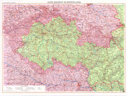 Alte Heimat Sudetenland 1937, Historische Karte, Poster 1:600.000, freytag & berndt