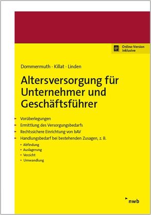 Altersversorgung für Unternehmer und Geschäftsführer von Dommermuth,  Thomas, Killat,  Anne, Linden,  Ralf