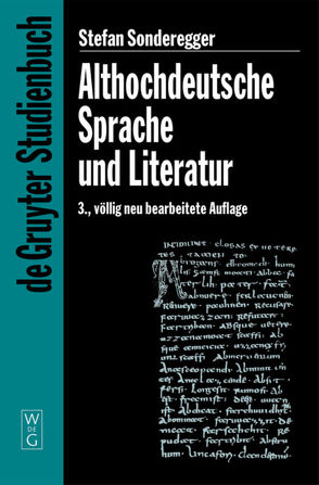 Althochdeutsche Sprache und Literatur von Sonderegger,  Stefan