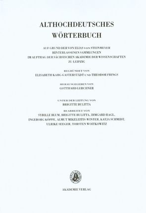 Althochdeutsches Wörterbuch / Band V: K-L, 6. Lieferung (krazzon bis kumil) von Lerchner,  Gotthard
