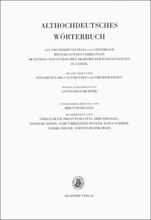 Althochdeutsches Wörterbuch / Band V: K-L, 8. Lieferung (kurzlîh bis lant) von Lerchner,  Gotthard