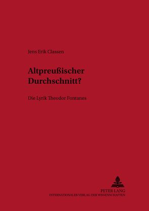 «Altpreussischer Durchschnitt»? von Classen,  Jens Erik