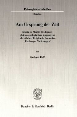 Am Ursprung der Zeit. von Ruff,  Gerhard