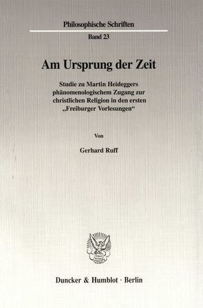 Am Ursprung der Zeit. von Ruff,  Gerhard