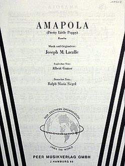 Amapola von Lacalle,  Joseph M, Peermusic