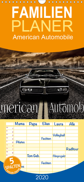 American Automobile – Familienplaner hoch (Wandkalender 2020 , 21 cm x 45 cm, hoch) von Chrombacher