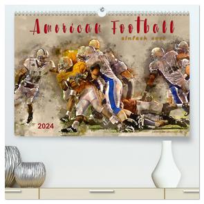 American Football – einfach cool (hochwertiger Premium Wandkalender 2024 DIN A2 quer), Kunstdruck in Hochglanz von Roder,  Peter