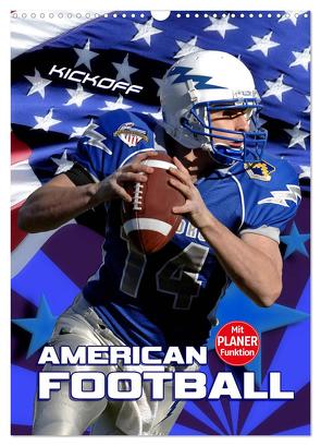 American Football – Kickoff (Wandkalender 2024 DIN A3 hoch), CALVENDO Monatskalender von Bleicher,  Renate