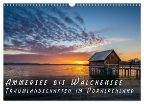 Ammersee bis Walchensee – Traumlandschaften im Voralpenland (Wandkalender 2024 DIN A3 quer), CALVENDO Monatskalender von Feiner,  Denis