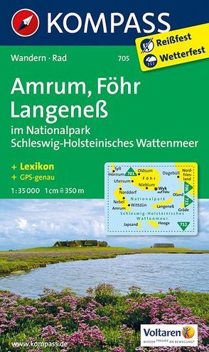 KOMPASS Wanderkarte Amrum – Föhr – Langeneß von KOMPASS-Karten GmbH