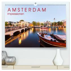 AMSTERDAM Impressionen (hochwertiger Premium Wandkalender 2024 DIN A2 quer), Kunstdruck in Hochglanz von Dieterich,  Werner