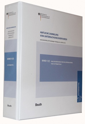 Amtliche Sammlung von Untersuchungsverfahren nach § 64 LFGB, § 35… / Amtliche Sammlung von Untersuchungsverfahren nach § 64 LFGB, § 38 TabakerzG, § 28b GenTG