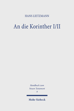 An die Korinther I/II von Kümmel,  Werner G, Lietzmann,  Hans