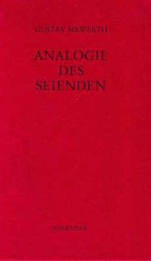 Analogie des Seienden von Siewerth,  Gustav