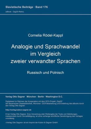 Analogie und Sprachwandel im Vergleich zweier verwandter Sprachen von Rödel-Kappl,  Cornelia