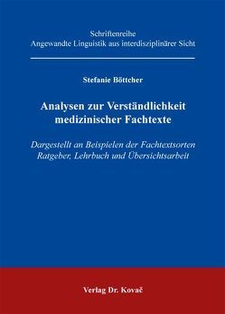 Analysen zur Verständlichkeit medizinischer Fachtexte von Böttcher,  Stefanie