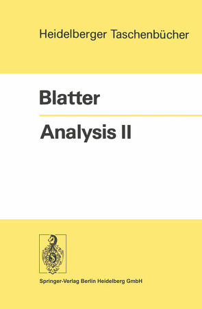 Analysis 2 von Blatter,  C.