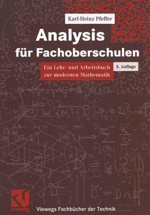 Analysis für Fachoberschulen von Pfeffer,  Karl-Heinz