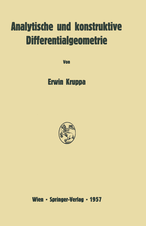 Analytische und konstruktive Differentialgeometrie von Kruppa,  Erwin