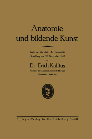 Anatomie und bildende Kunst von Kallius,  Erich