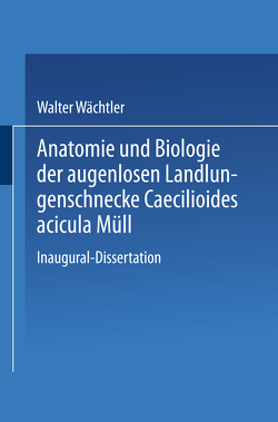 Anatomie und Biologie der augenlosen Landlungenschnecke Caecilioides acicula Müll von Wächtler,  Walter