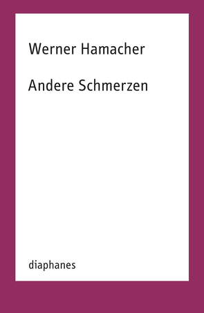 Andere Schmerzen von Hamacher,  Werner