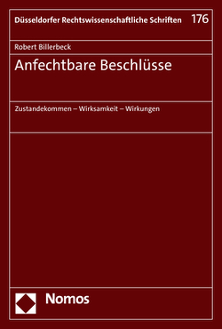 Anfechtbare Beschlüsse von Billerbeck,  Robert