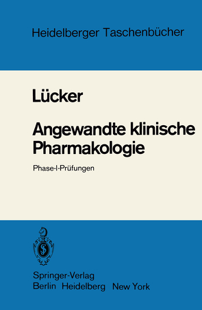 Angewandte klinische Pharmakologie von Eldon,  M., Lücker,  P. W., Rindt,  W.