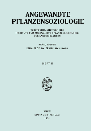 Angewandte Pflanzensoziologie von Aichinger,  Erwin