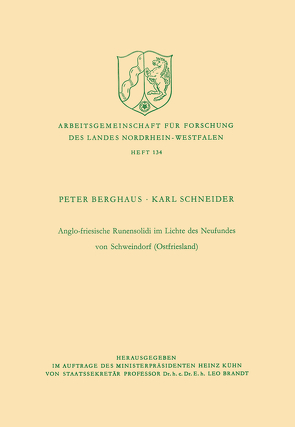 Anglo-friesische Runensolidi im Lichte des Neufundes von Schweindorf (Ostfriesland) von Berghaus,  Peter