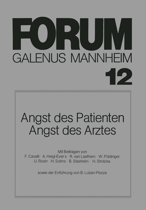 Angst des Patienten Angst des Arztes von Luban-Plozza,  B.