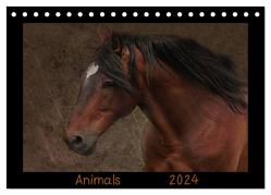 Animals (Tischkalender 2024 DIN A5 quer), CALVENDO Monatskalender von Möckel / Lucy L!u,  Claudia