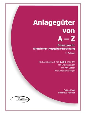 Anlagegüter von A – Z von Handler,  Edeltraud, Karel,  Detlev