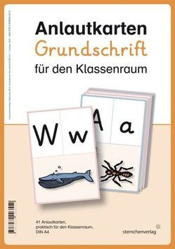 Anlautkarten Grundschrift für den Klassenraum von Langhans,  Katrin