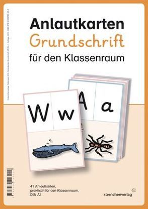 Anlautkarten Grundschrift für den Klassenraum von Langhans,  Katrin