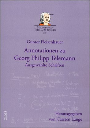 Annotationen zu Georg Philipp Telemann von Fleischhauer,  Günter