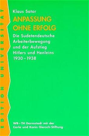 Anpassung ohne Erfolg von Sator,  Klaus