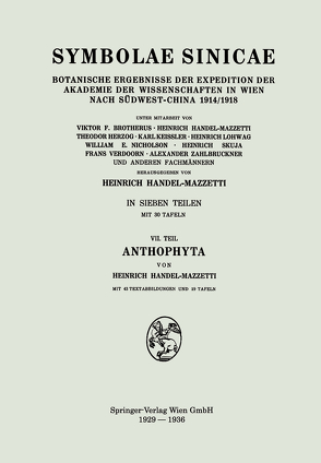 Anthophyta von von Handel-Mazzetti,  Heinrich