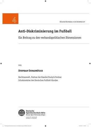 Anti-Diskriminierung im Fußball von Osnabrügge,  Stephan