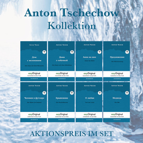 Anton Tschechow Kollektion (Bücher + 8 Audio-CDs) – Lesemethode von Ilya Frank von Frank,  Ilya, Heiß,  Jana, Lederer,  Nicholas, Schatz,  Maximilian, Tschechow,  Anton Pawlowitsch