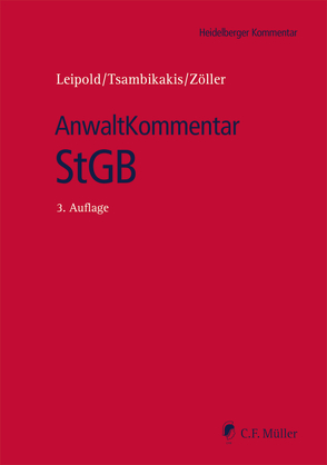 AnwaltKommentar StGB von Asholt,  Martin, Barton,  Stephan, Börner,  René, Brockhaus,  Matthias, Conen,  Stefan, Esser,  Robert, Gaede,  Karsten, Gazeas,  LL.M. Auckland,  Nikolaos, Gercke,  Björn, Graf von Schlieffen,  Jasper, Habetha,  Jörg, Halecker,  Dela-Madeleine, Hauck,  LL.M. Sussex,  Pierre, Hembach,  Diana, Kilian,  Ines, Krell,  Paul, Kretschmer,  Joachim, Krumm,  Carsten, Lederer,  Jenny, Leipold,  Klaus, Matthies,  Denis, Matthies,  LL.M.,  Kamila, Mavany,  Markus, Mitsch,  Wolfgang, Mückenberger,  Ole, Petry,  LL.M. Canterbury,  Daphne, Petzsche M.Sc Oxford,  Anneke, Popp,  M.A.,  Andreas, Püschel,  Christof, Putzke,  LL.M. Krakau,  Holm, Rackow,  Peter, Rahmlow,  Matthias, Rübenstahl,  Mag.iur.,  Markus, Schaefer,  LL.M.,  Torsten, Scheffler,  Uwe, Schroth,  Marvin, Seebode,  Frank, Skoupil,  Christoph, Sommer,  Ulrich, Szesny,  LL.M.,  André-M., Trüg,  Gerson, Tsambikakis,  Michael, Waßmer,  Martin, Wollschläger,  Sebastian, Ziemann,  Sascha, Ziethen,  Jörg, Zimmermann,  Till, Zöller,  Mark Alexander